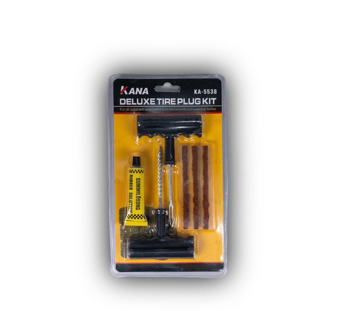 طقم إصلاح إطارات كانا الفاخر (KANA Deluxe Tire Plug Kit) للرحلات والطوارئ
